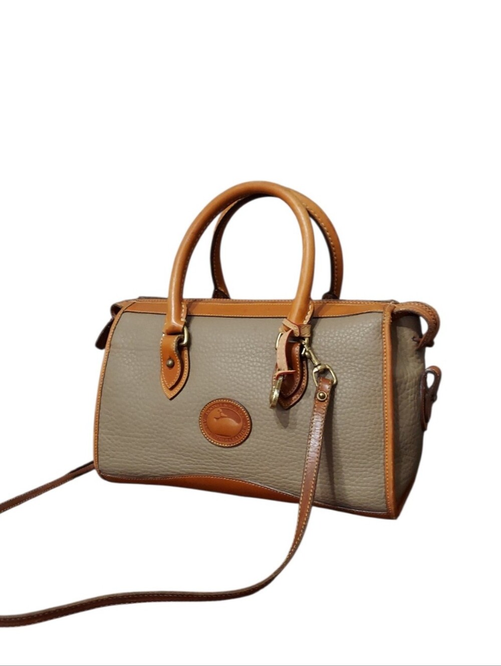 Dooney & Boutke Vintage All Weather Leather Satchel With Shoulder Strap - Picture 2 of 13